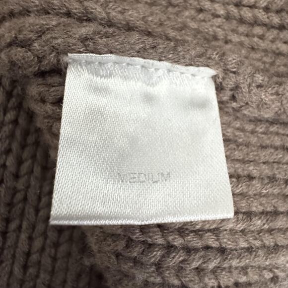 Ulla Johnson Sweater Womens Medium Brown Cable Knit Short Sleeve Shawl Collar - Picture 7 of 13